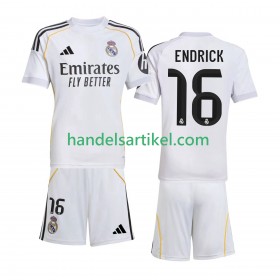 Real Madrid Endrick 16 Kinder Heim Trikotsatz 2025/26 Kurzarm